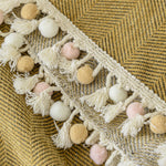 Pet-Friendly Herringbone Tassel Couch Cover · Golden Wheat
