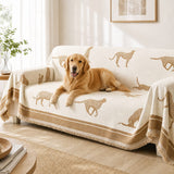 Pet-Friendly Chenille Couch Cover · Beige Savanna