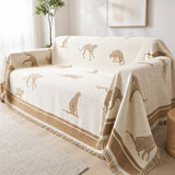 Pet-Friendly Chenille Couch Cover · Beige Savanna