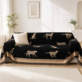 Pet-Friendly Chenille Couch Cover · Black Savanna