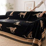Pet-Friendly Chenille Couch Cover · Black Savanna