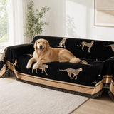 Pet-Friendly Chenille Couch Cover · Black Savanna
