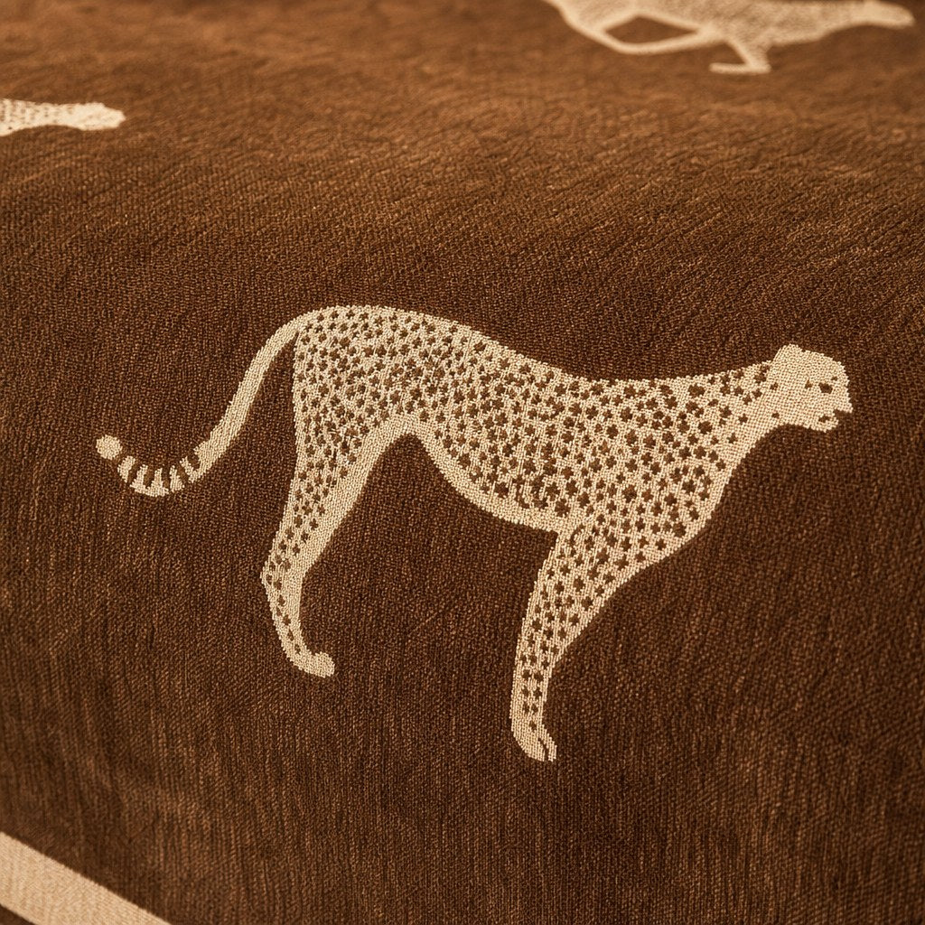 Pet-Friendly Chenille Couch Cover · Brown Savanna