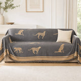 Pet-Friendly Chenille Couch Cover · Gray Savanna