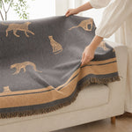 Pet-Friendly Chenille Couch Cover · Gray Savanna