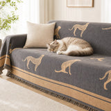 Pet-Friendly Chenille Couch Cover · Gray Savanna