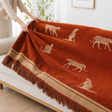 Pet-Friendly Chenille Couch Cover · Burnt Sunset